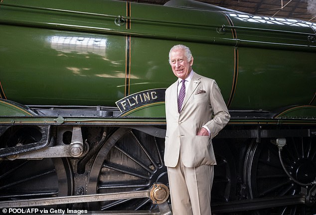 King Charles traveled to North Yorkshire in June on a royal train pulled by the Flying Scotsman to celebrate his centenary