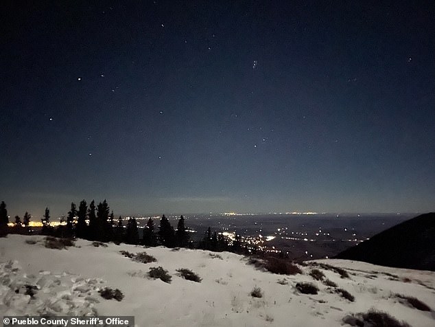 Members of the SAR team were taken by Flight for Life to the summit of North Peak, where the GPS used located the cold and hungry family and provided them with food, water and warmth.