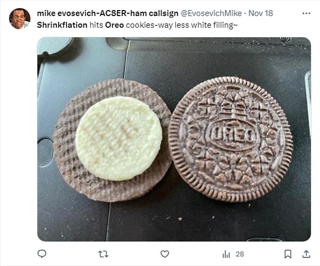 Fans say the cream filling no longer reaches the edges of each cookie