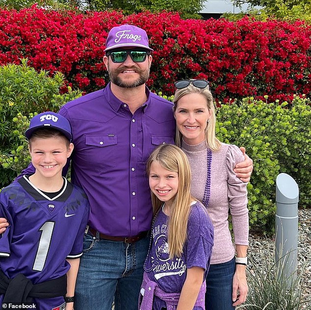 He died Wednesday along with 12-year-old son Judson (left) and 9-year-old daughter Lindsey (right) after a three-car collision along Highway 281.