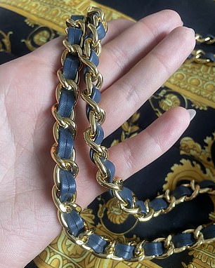 Zekrayat calls this “the obvious fake” because the folded leather on the chain is in the middle