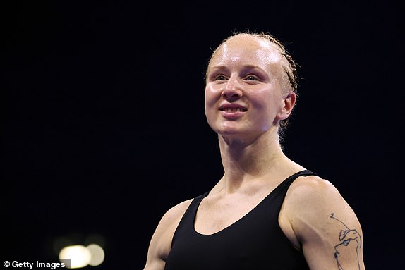 DUBLIN, IRELAND – NOVEMBER 25: Lucy Wildheart looks on ahead of the WBC Interim World Featherweight title fight between Skye Nicolson and Lucy Wildheart at the 3Arena Dublin on November 25, 2023 in Dublin, Ireland.  (Photo by James Chance/Getty Images)