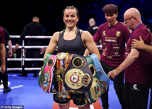 Cameron retained her WBC, WBA, IBF and WBO light welterweight belts six months ago