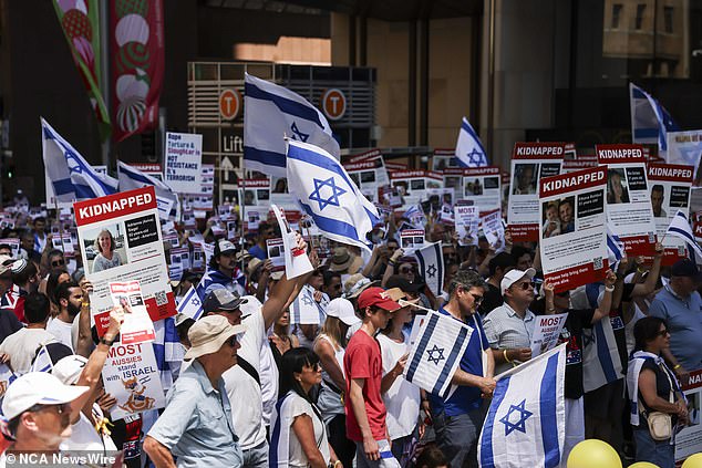 In Sydney, Jewish Australian protesters called for the release of the remaining child hostages held by Hamas