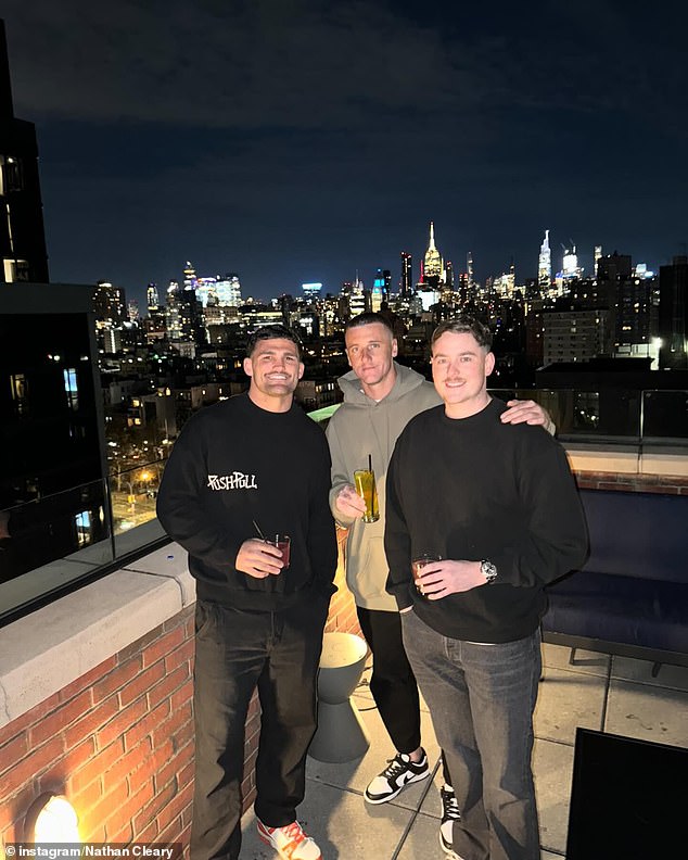 He also had some drinks on the roof with friends during the trip to New York, where he also caught UFC 295 at Madison Square Garden.