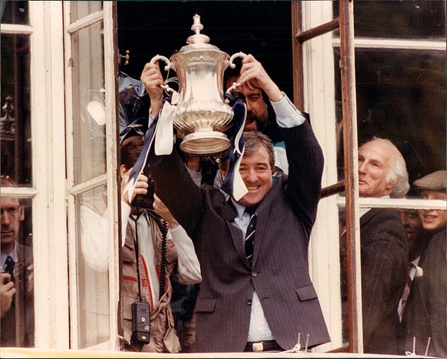 As manager, Venables led Tottenham to win the FA Cup in 1991 (above)