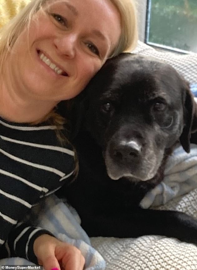 Her children had brought the sweet treats from school to start the Christmas season and were unaware the puppies could reach them.  Amanda pictured with Lola