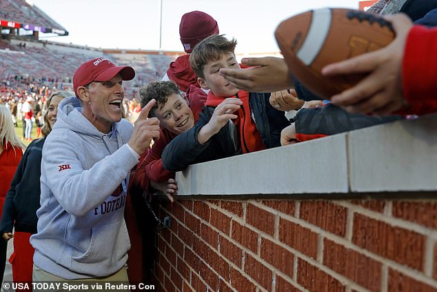 Venables led Oklahoma to a win over TCU in the regular season finale for its 10th win of 2023