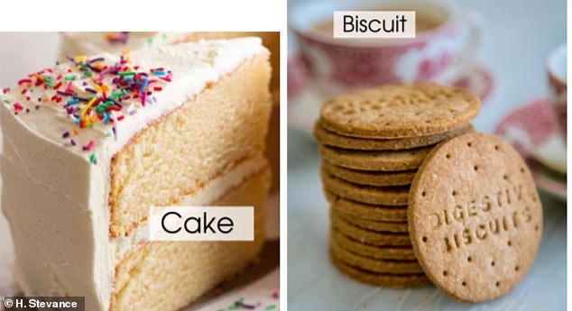 Dr. Stefans trained two algorithms on 100 traditional cake and biscuit recipes.  Below are visual examples of the Cakes and Biscuits category