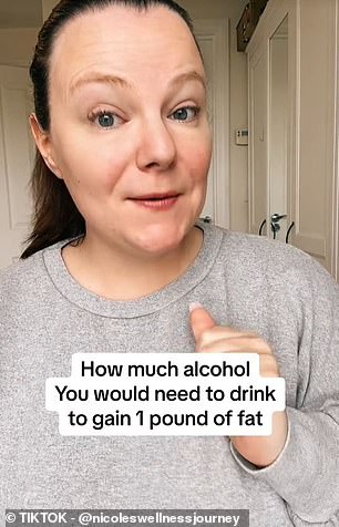 Nicole Powell, a wellness influencer in Britain, shared a TikTok video sharing how many of 15 different drinks you should consume before gaining a pound of body weight