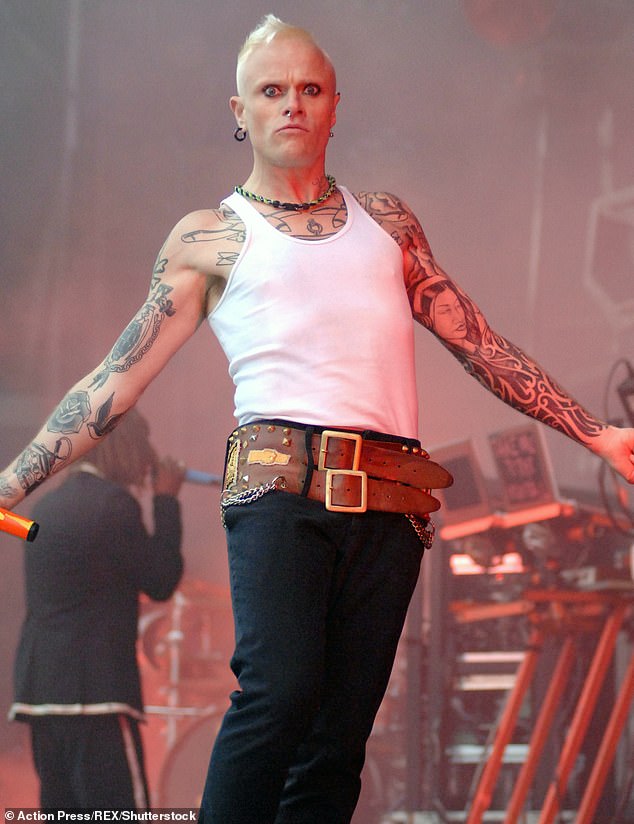 Hit: Despite the original controversy, the song reached number eight in the charts, performed by the group's then frontman, Keith Flint, who died in 2019 at the age of 49 (pictured in 2009)