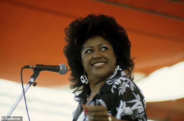 The musical artist was photographed on stage in her native New Orleans in 1986