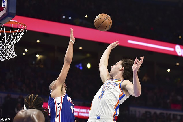 Despite being investigated by the NBA, Giddey continues to play for the Thunder and suit up for their loss to Philadelphia this weekend.