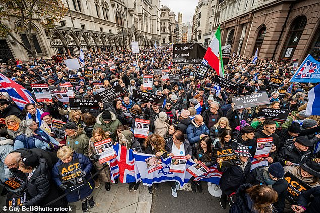 Yesterday's march outside the Royal Courts of Justice