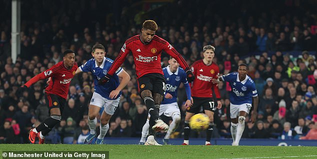 Rashford stepped up and scored his second goal of the season from the spot, doubling United's lead