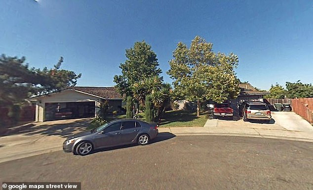 The house in suburban Sacramento that the family posed as an auto repair shop