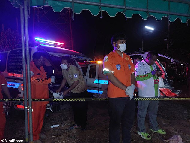 The scene after the shooting in Wang Nam Khieo District