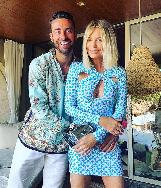 Love: Caroline's husband Sergio said he was distraught after her surgery (seen together this summer)