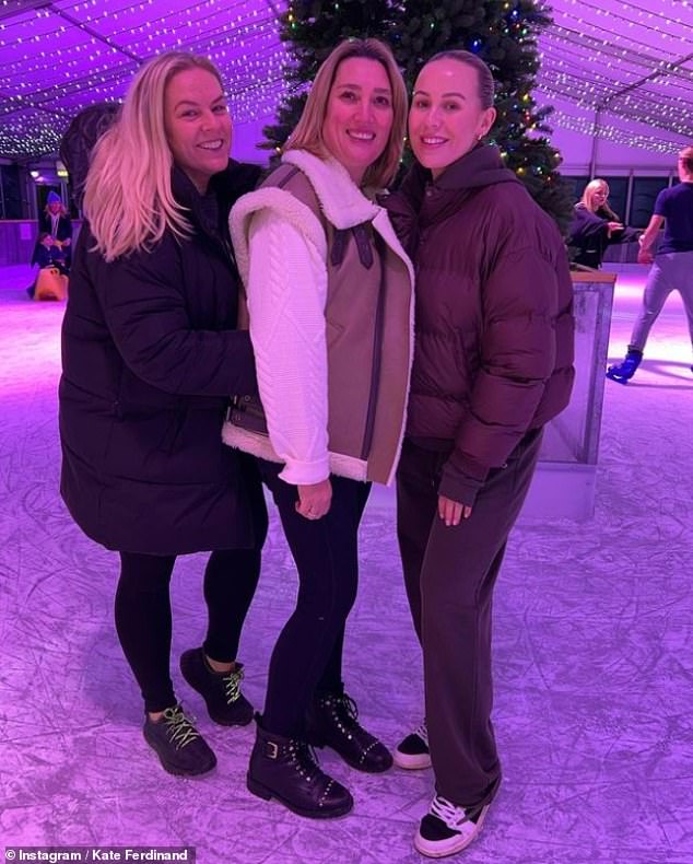 Live it up!  Kate enjoyed a trip to the ice rink with her children and friends
