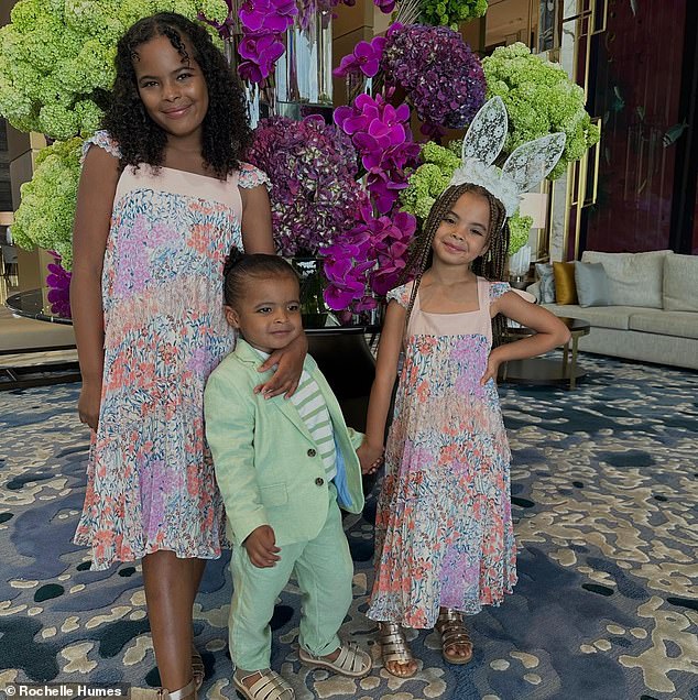 Family: Marvin and Rochelle are parents to daughters Alaia-Mai, 10, Valentina, six, and two-year-old son Blake Hampton