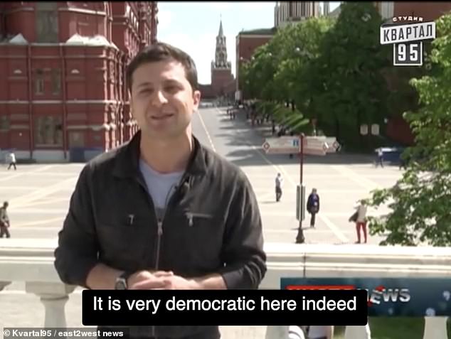 A fresh-faced Zelensky is seen in Moscow shortly after the invasion of Crimea