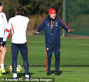 Ljungberg imagined himself leading a training session at Arsenal's Colney training ground in London