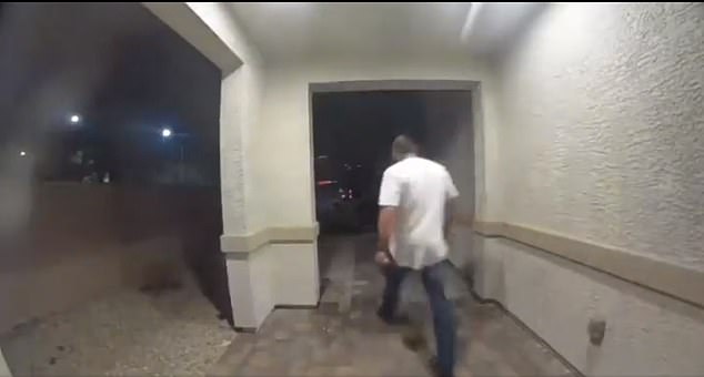 The UFC champion marched out after spotting the man through his Ring doorbell