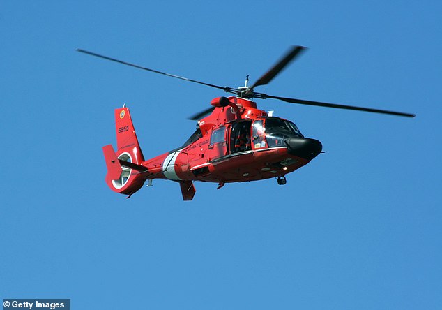 US Coast Guard helicopter.  Helicopters and search boats were called in to assist in the search, but were called off after 10 hours with no sightings