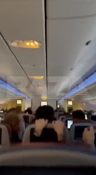 Some travelers could be seen holding onto the seats in panic