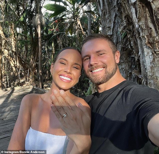 Bonnie got engaged to Sam last year, five months after they made their relationship public, in a romantic proposal in Byron Bay