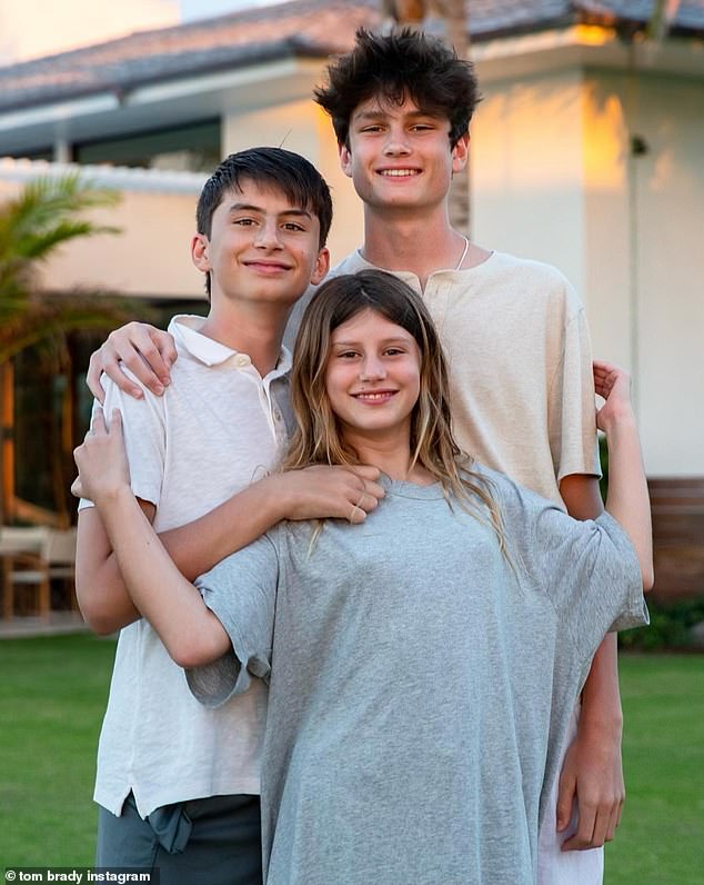 Family: The former couple share son Benjamin, 13, and daughter Vivian, 10, and Bundchen also remains close to Tom's other son, Jack, 16, whom he shares with ex, Bridget Moynahan