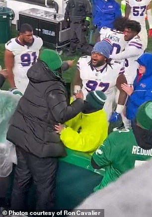 Jordan Phillips got in the fan's face