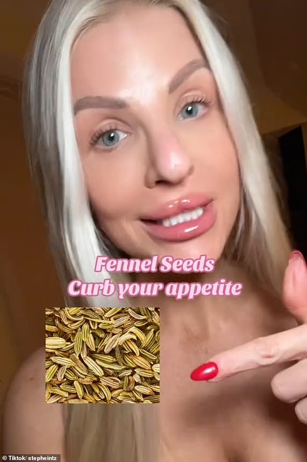 To control your appetite and empty your stomach, she recommended chewing fennel seeds after your workout