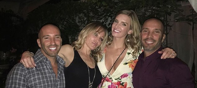 Nicole is seen here in 2015 with brothers Jason and Brett Oppenheim and Mary Fitzgerald