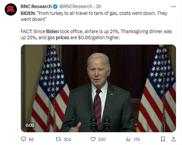 1701130619 434 Biden slammed for bragging he is bringing prices down