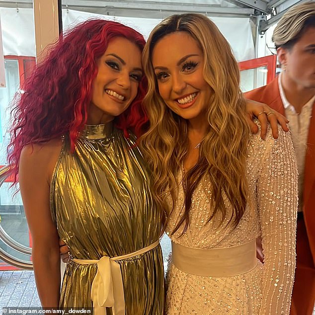 Co-stars: Amy revealed how her Strictly co-stars support her (pictured with Dianne Buswell)