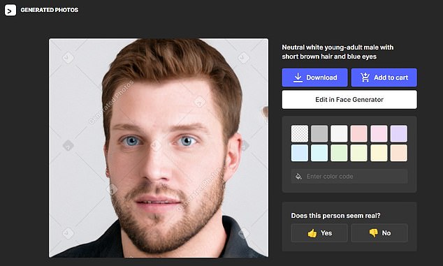 One of the alleged writer's headshots can be seen on a website that sells AI-generated photos