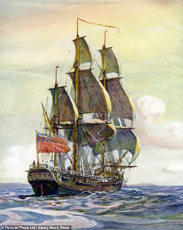 HMS Endeavor was first launched in 1764 as the Earl of Pembroke and was subsequently renamed His Majesty's Bark the Endeavor after being purchased by the British Royal Navy four years later.