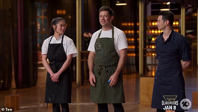 He walks away with the title of Australia's first ever Dessert Master and $100,000 in prize money.  (Pictured alongside Jess Liemantara and Reynold Poernomo)