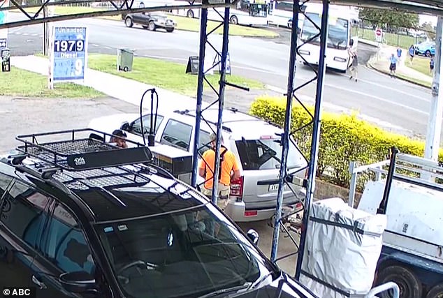 At the end of the school day, a bus was parked at the corner of Frederick Street and Queensland Road in Casino (pictured) when it started driving towards a busy petrol station across the road