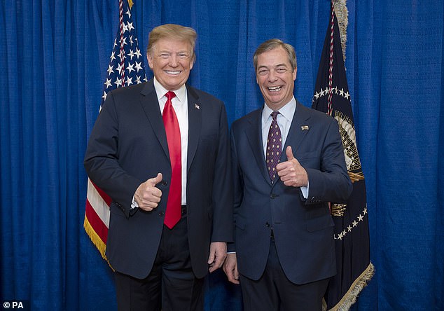 Insiders have claimed that Mr Farage speaking about Donald Trump was cut off even as his camp mates were fascinated