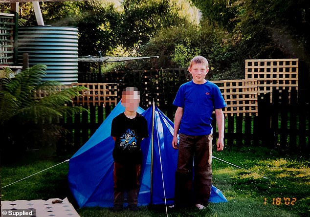 Jeremy (right) had an idyllic childhood growing up in the Tasmanian bush