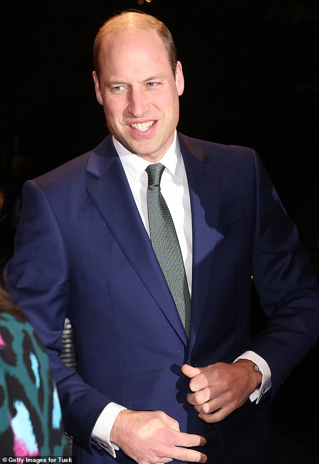 Will opted for a chic navy blue suit and printed tie as he arrived at The Savoy for the awards ceremony