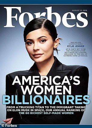 Kylie Jenner did it in 2018 because she made $1 billion from Kylie Cosmetics, although there was an uproar over the fact that she wasn't quite a billionaire yet, which the publication claimed at press time.  They later claimed they had been pranked, but shortly afterwards Kylie crossed the B mark