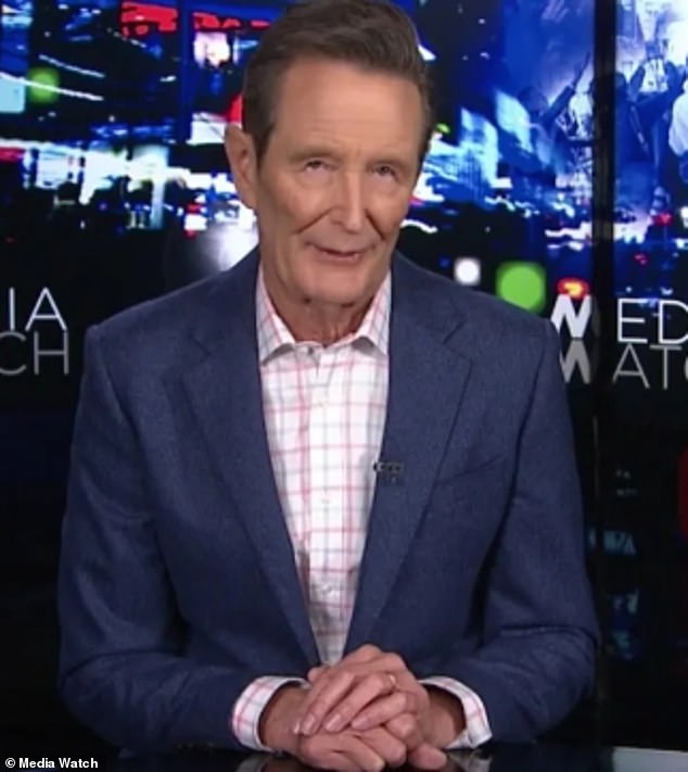 The story was mocked on ABC's own MediaWatch program by presenter Paul Barry (pictured)