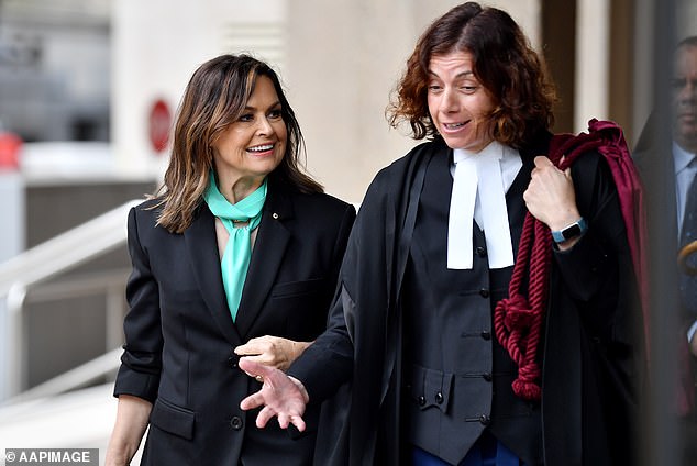 Lisa Wilkinson is represented by Sue Chrysanthou.  They are pictured together outside the Federal Court