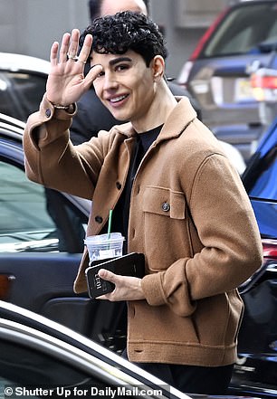 The author (pictured in New York today) made the claims during an appearance on GMA 3