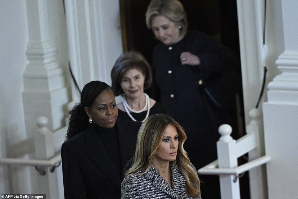 “Thank you all for coming and recognizing this remarkable sisterhood you share with my grandmother,” he said.  “And I thank you all for the leadership you have provided for our country and the world.”