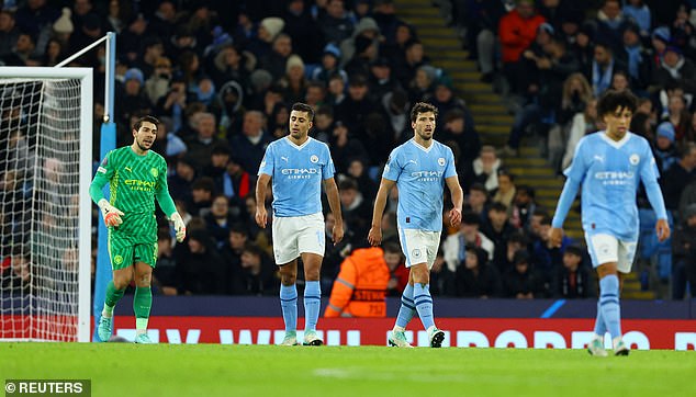 The Cityzens were stunned when Pep Guardiola's team trailed 2-0 at halftime