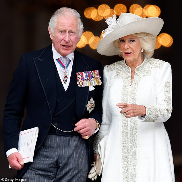 The toxic filth of Scobie's book, the oozing bile that seeps from almost every sentence and the pantomime nature of the alleged villains (from King Charles and Queen Camilla (pictured) to the Prince and Princess of Wales, their staff) make readers feel feeling quite grimy.  with the utmost resentment of it all